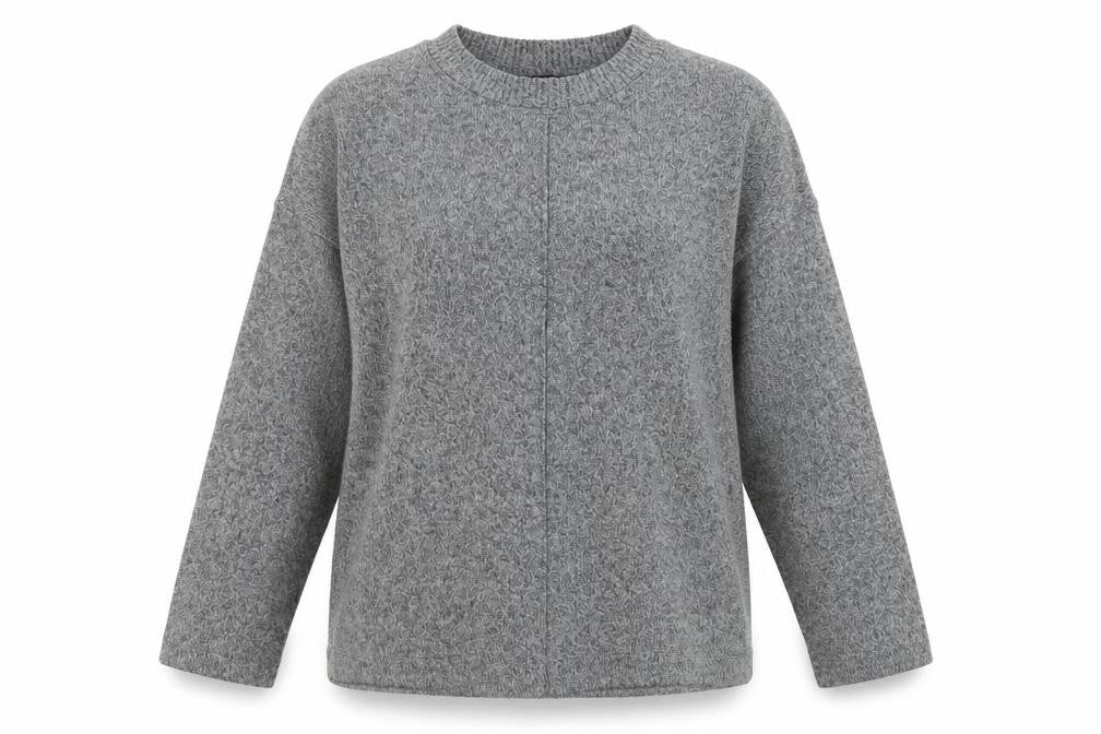 Front view of F&F Women's Grey Crew Neck jumper, size M