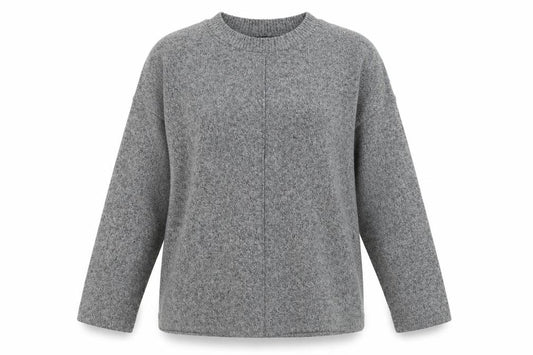 Front view of F&F Women's Grey Crew Neck jumper, size M