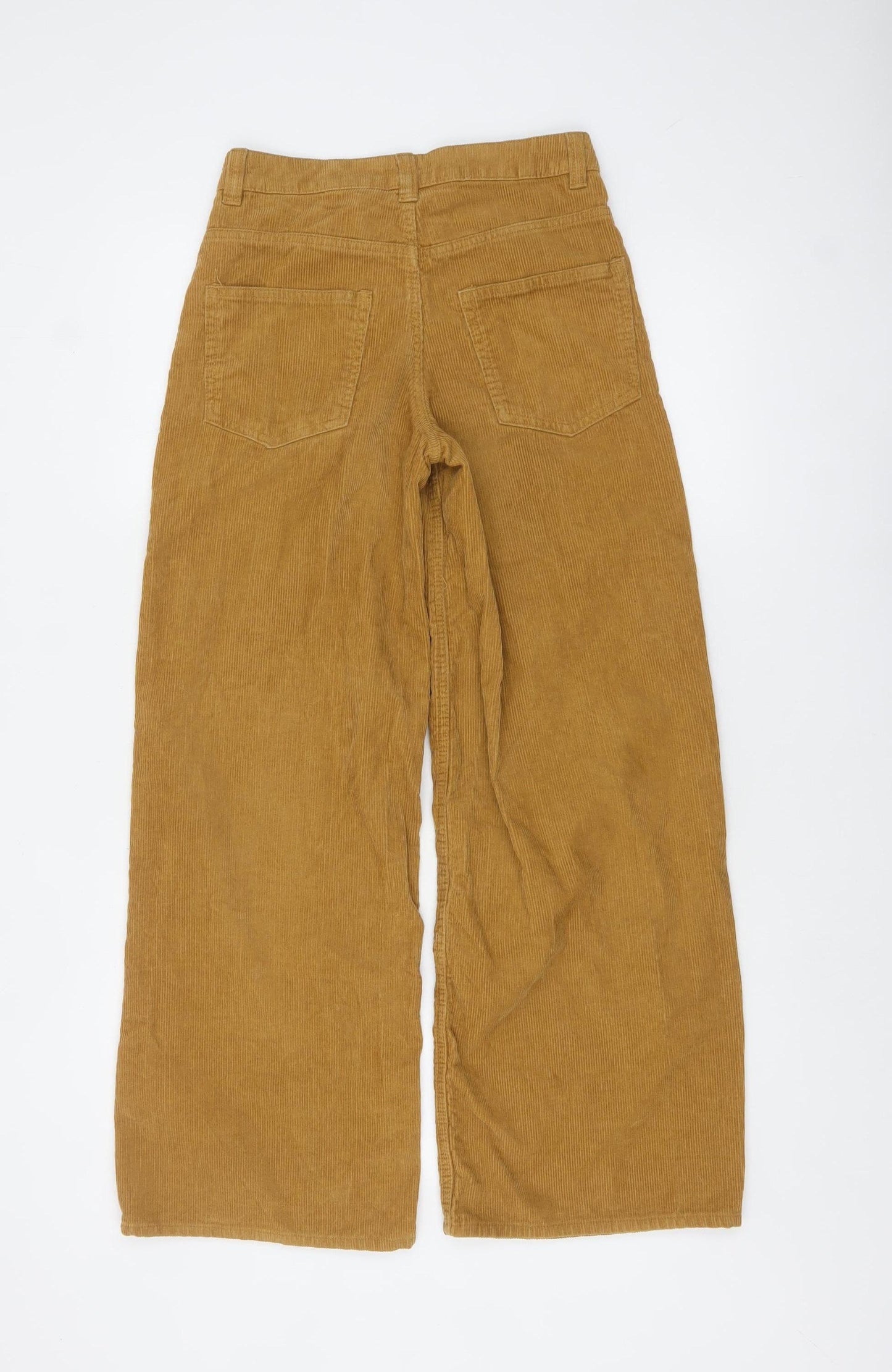 H&M Divided Women's Brown Corduroy Wide-Leg High Rise Trousers Size 4
