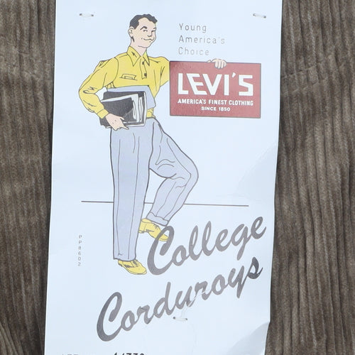 Levi's Men's Beige Corduroy Trousers 30W 32L Classic Fit