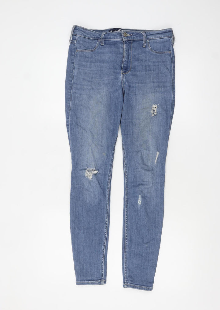 Hollister Blue Distressed Skinny Jeans Women’s Size 9R W29 L28