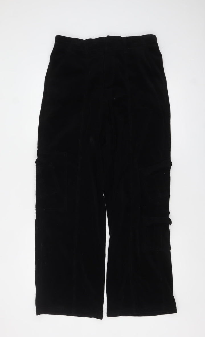 Glassons Women’s Black Corduroy Cargo Trousers Size 10