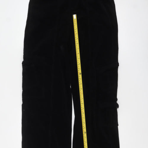 Glassons Women’s Black Corduroy Cargo Trousers Size 10
