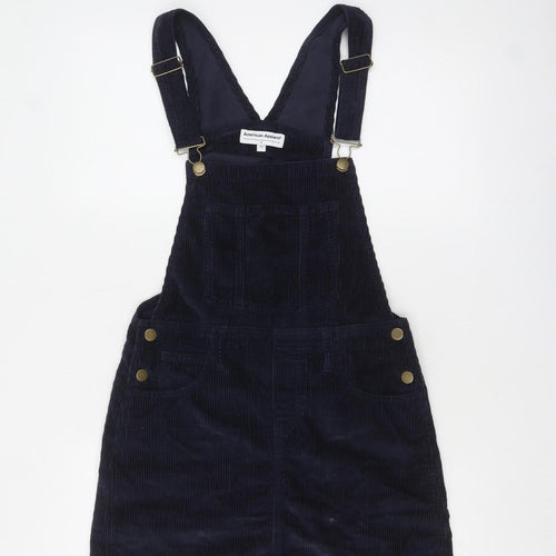 American Apparel Women's Blue Corduroy Pinafore Dress S