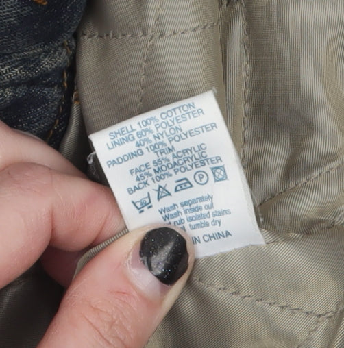 New Look Women's Blue Denim Jacket Size 16 Regular Casual