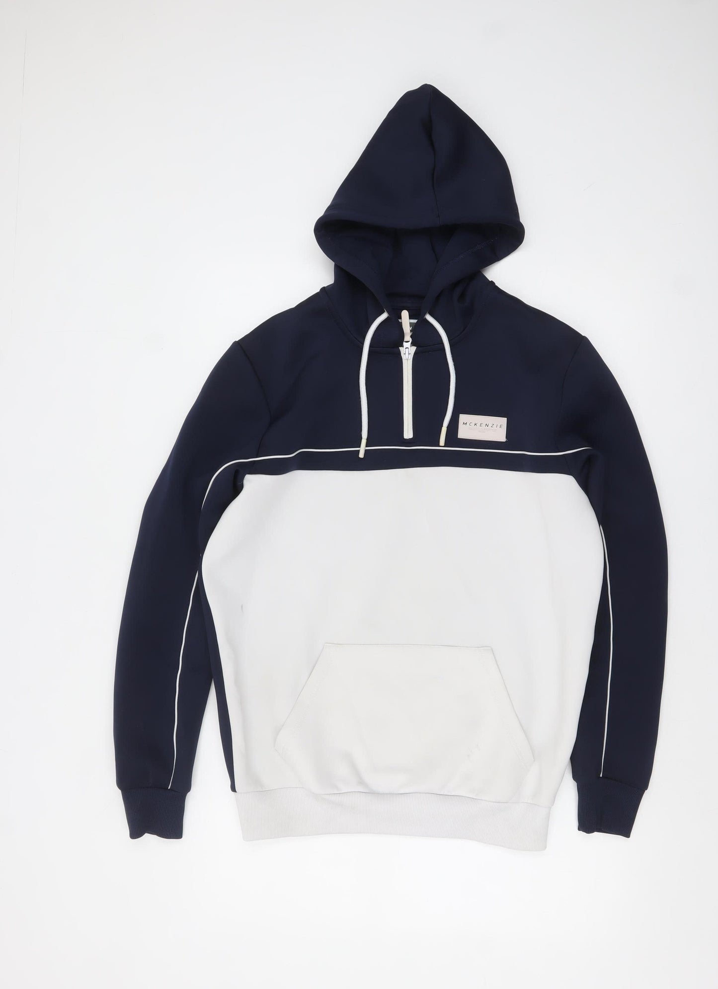 McKenzie Men's Blue 1/4 Zip Hoodie Size M Regular Fit