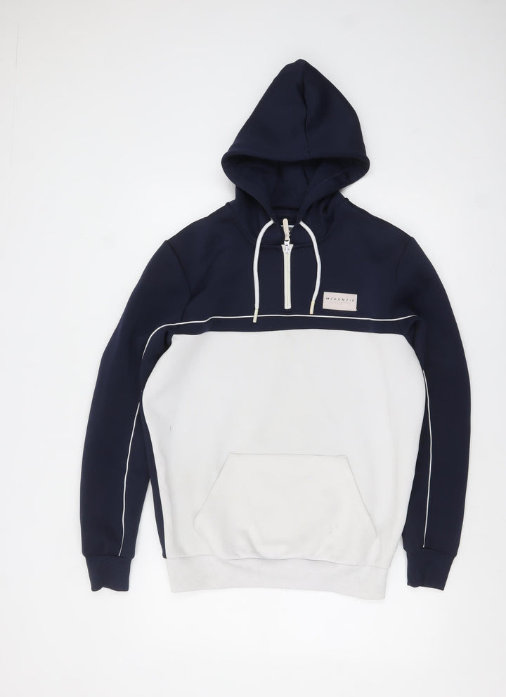 McKenzie Men's Blue 1/4 Zip Hoodie Size M Regular Fit