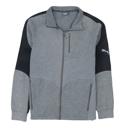 Puma Mens Grey XL Track Jacket Full Zip Athletic Training Top