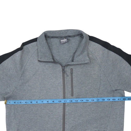 Puma Mens Grey XL Track Jacket Full Zip Athletic Training Top