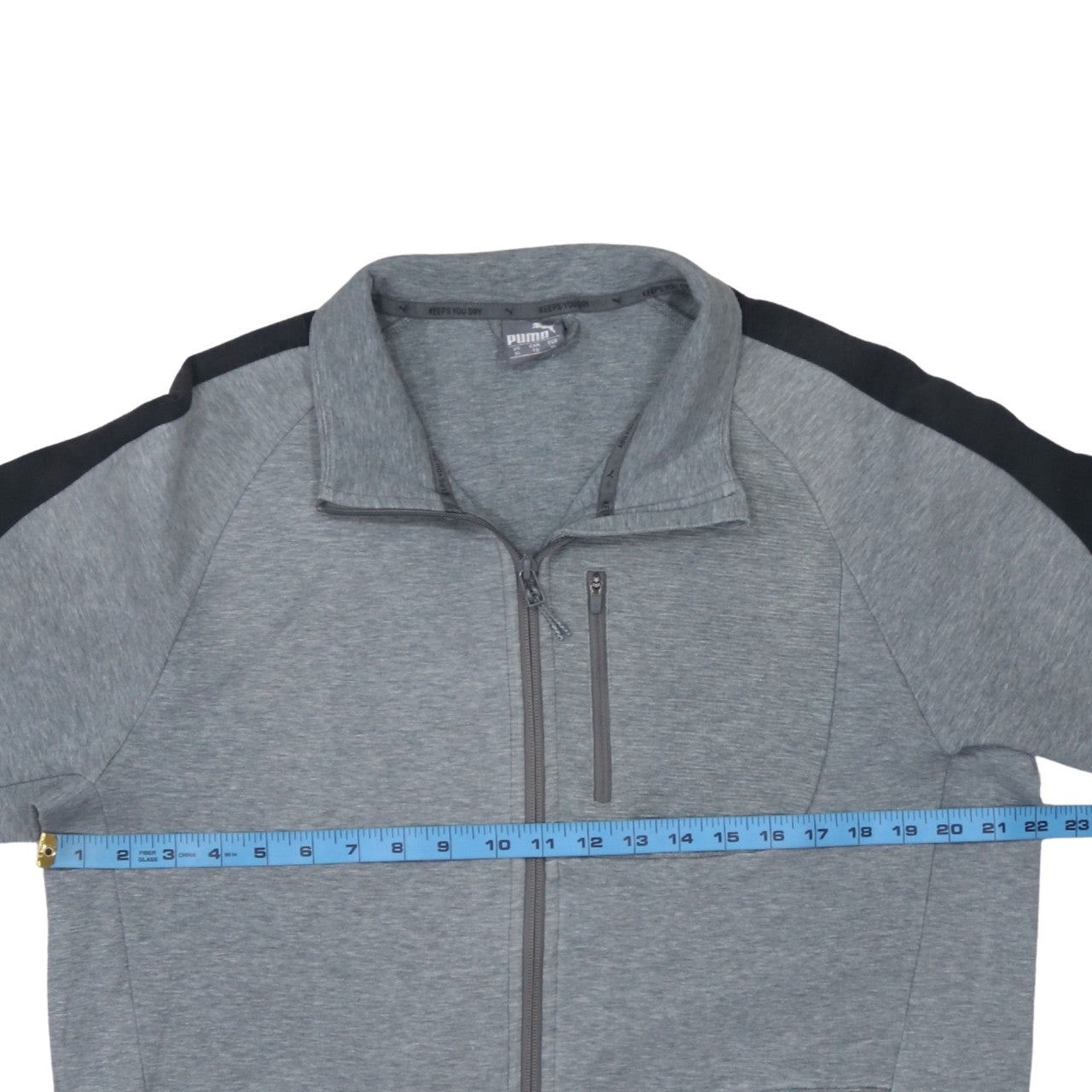 Puma Mens Grey XL Track Jacket Full Zip Athletic Training Top