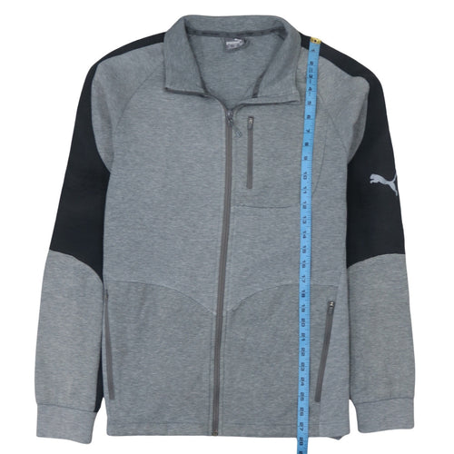 Puma Mens Grey XL Track Jacket Full Zip Athletic Training Top