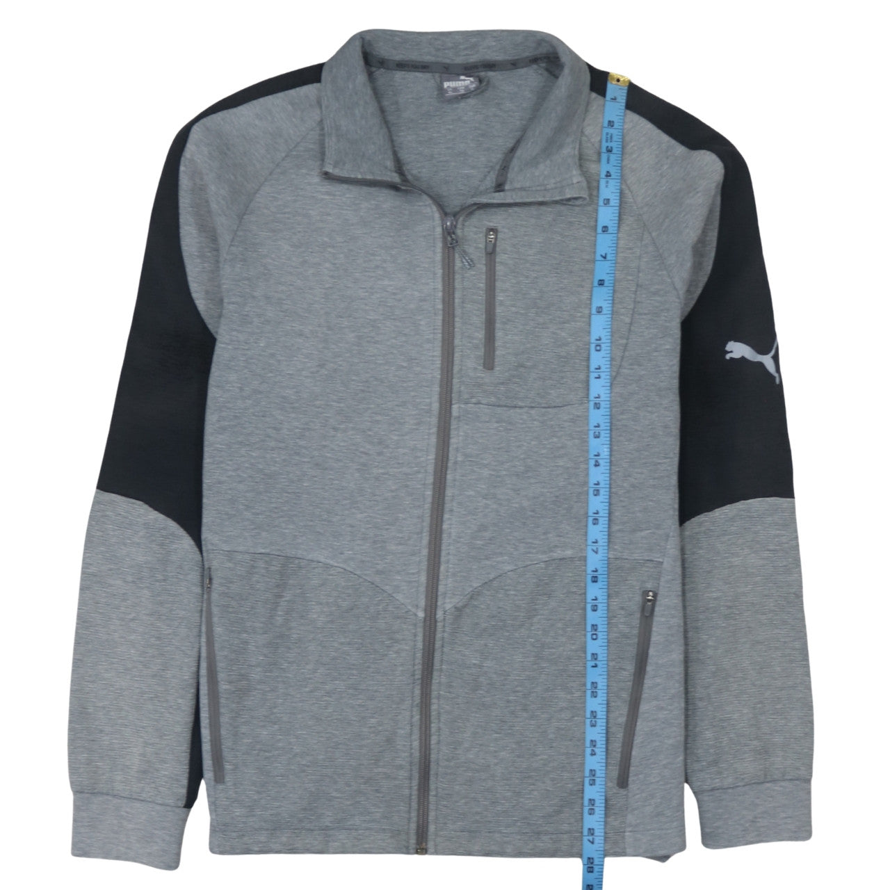 Puma Mens Grey XL Track Jacket Full Zip Athletic Training Top