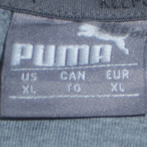 Puma Mens Grey XL Track Jacket Full Zip Athletic Training Top