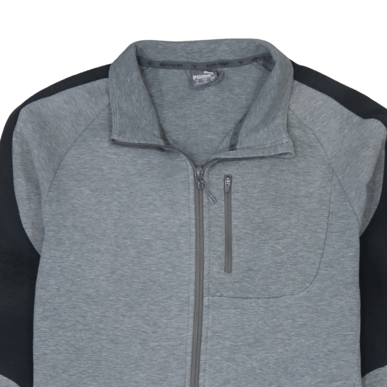 Puma Mens Grey XL Track Jacket Full Zip Athletic Training Top