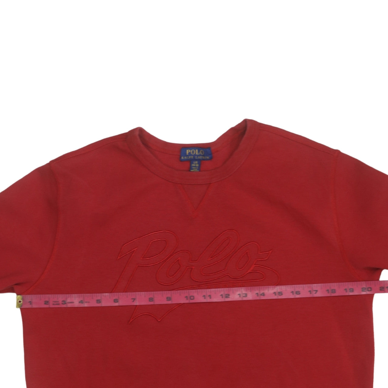 Ralph Lauren Boys Red Pullover Crew Neck Sweatshirt Size 14-16 Years