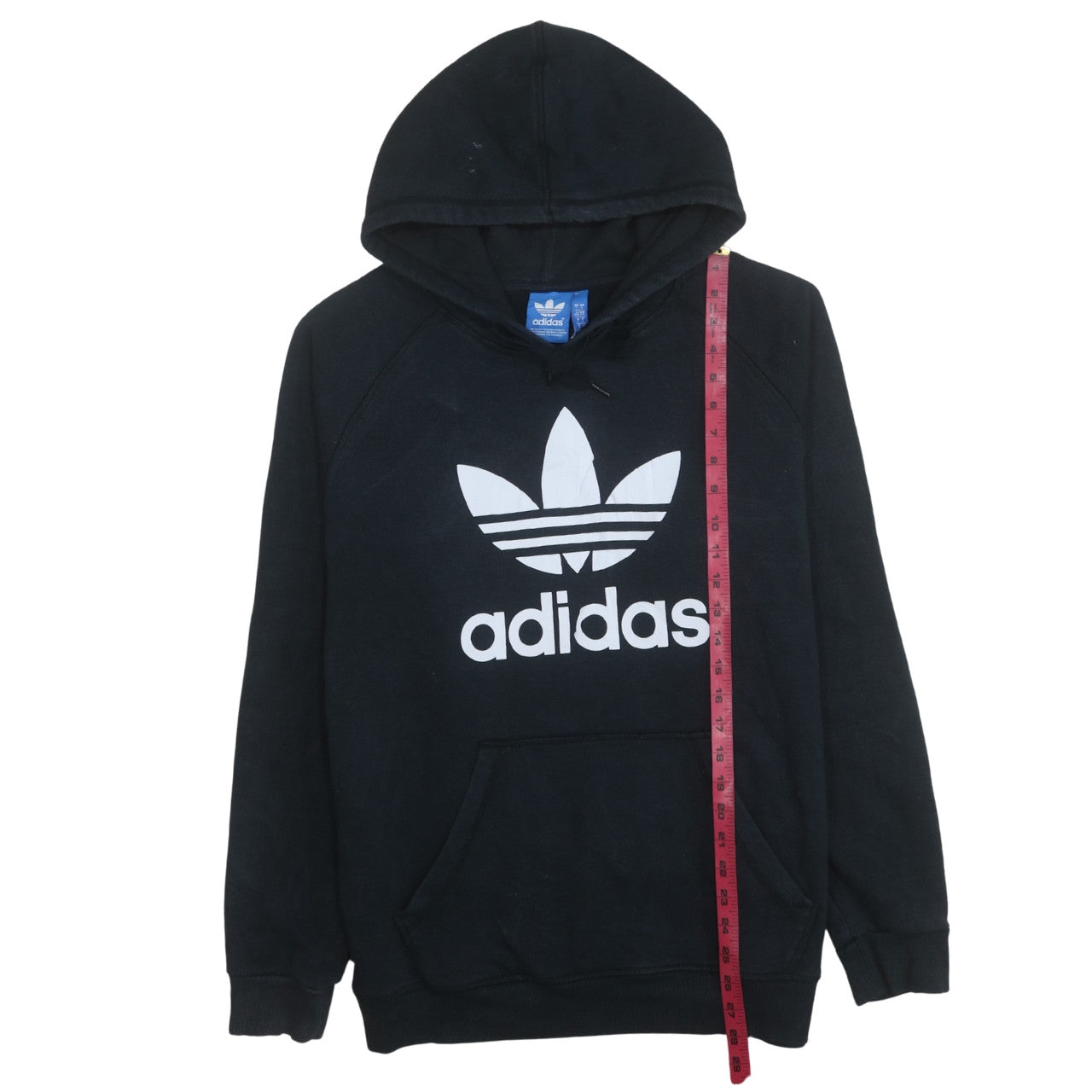 Adidas Men's Black Pullover Hoodie L Regular Fit Trefoil Logo