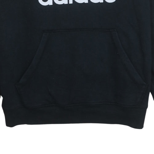 Adidas Men's Black Pullover Hoodie L Regular Fit Trefoil Logo