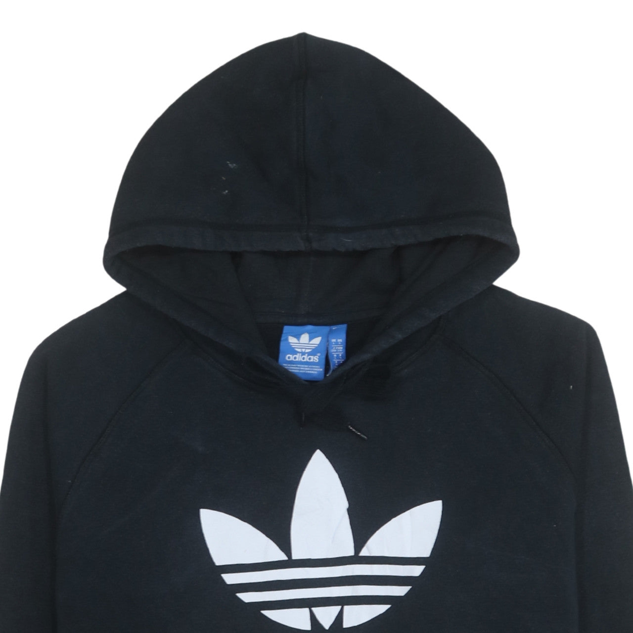 Adidas Men's Black Pullover Hoodie L Regular Fit Trefoil Logo