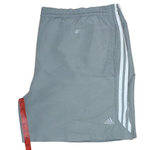 Adidas Mens Grey 2XL Athletic Shorts Lightweight Elastic Waist