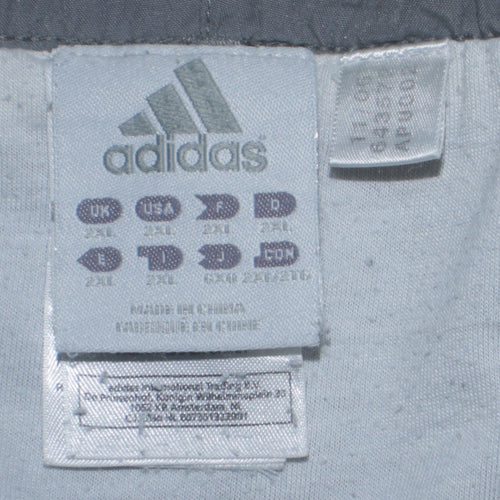 Adidas Mens Grey 2XL Athletic Shorts Lightweight Elastic Waist