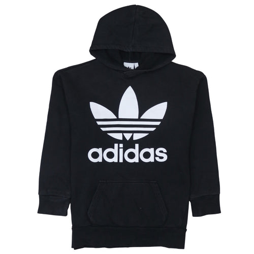 Adidas Men's Black XS Pullover Hoodie with Large Logo