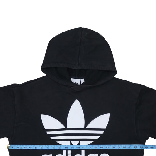 Adidas Men's Black XS Pullover Hoodie with Large Logo