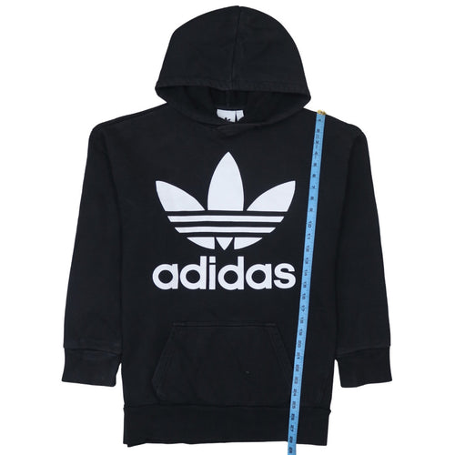 Adidas Men's Black XS Pullover Hoodie with Large Logo