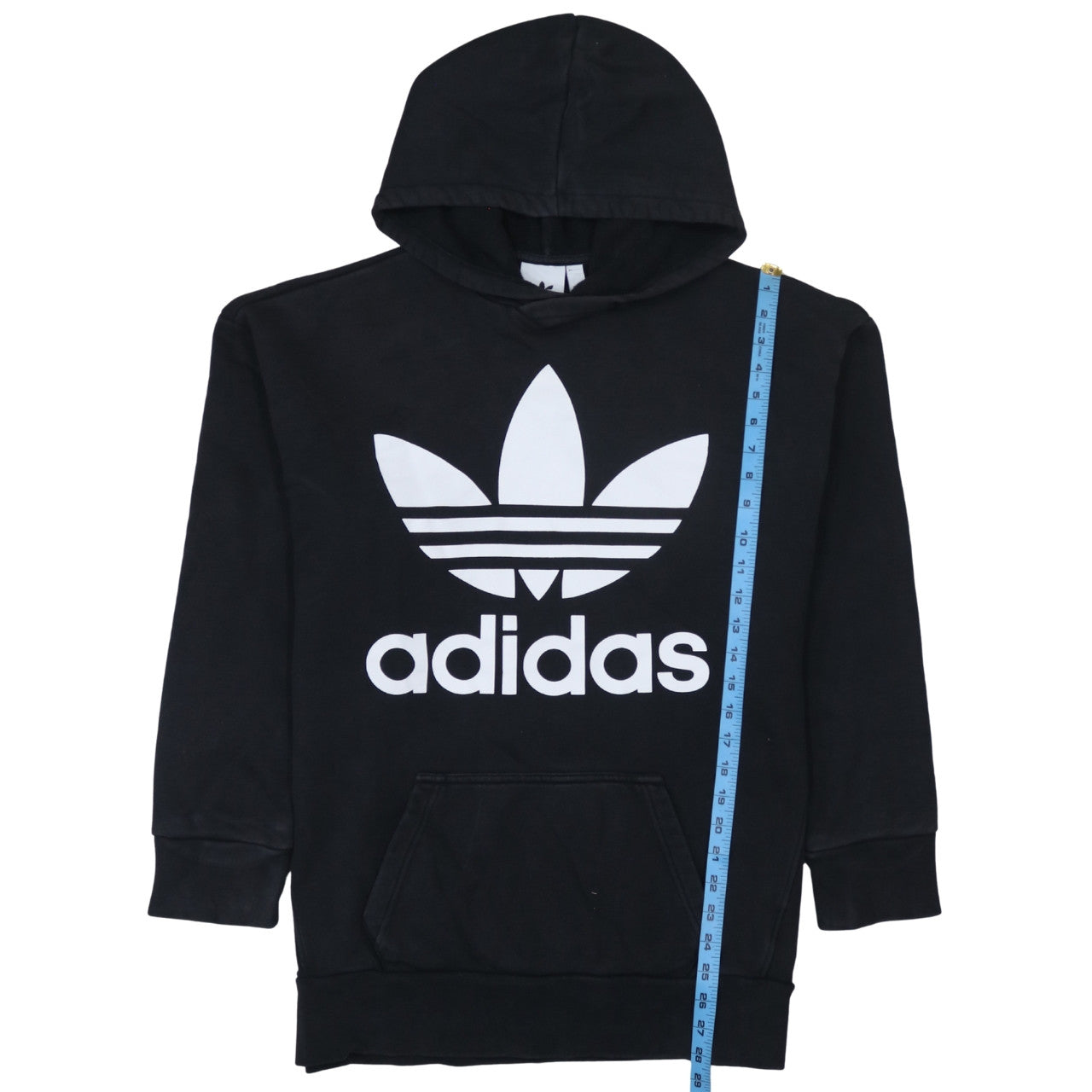 Adidas Men's Black XS Pullover Hoodie with Large Logo