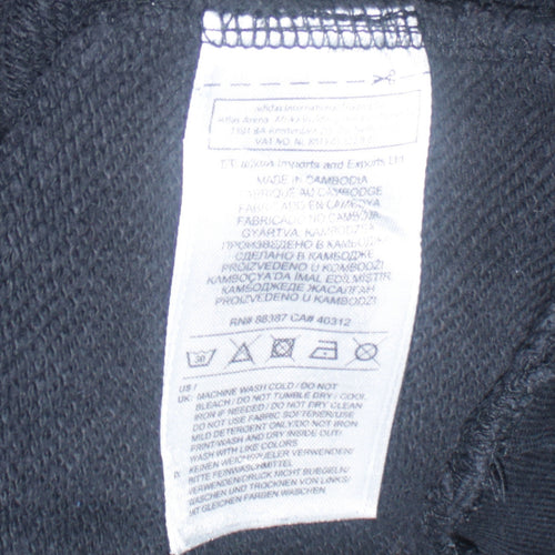 Adidas Men's Black XS Pullover Hoodie with Large Logo