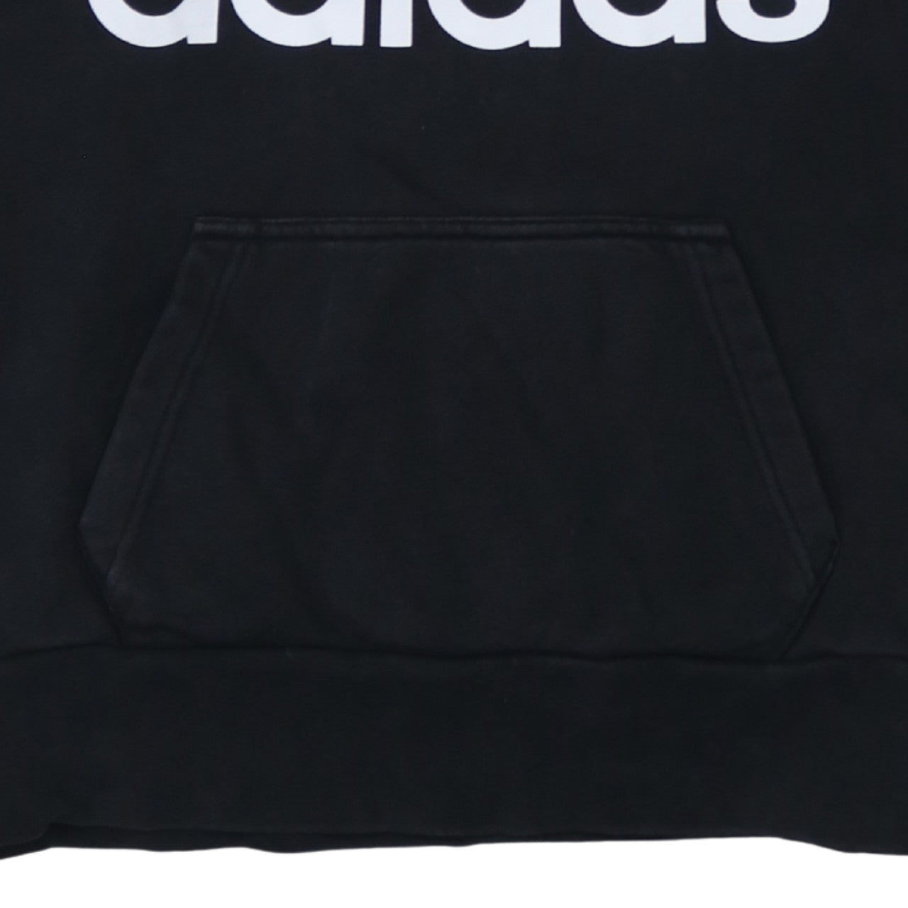 Adidas Men's Black XS Pullover Hoodie with Large Logo