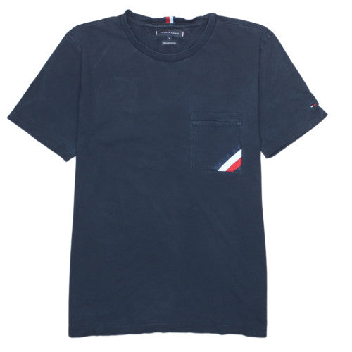 Tommy Hilfiger Men's Navy Blue Organic Cotton Crew Neck T-Shirt XL