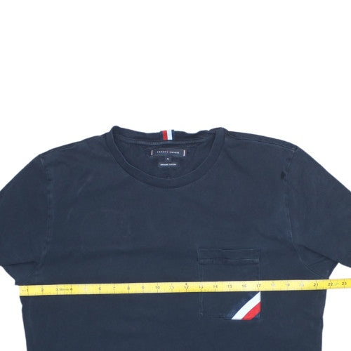 Tommy Hilfiger Men's Navy Blue Organic Cotton Crew Neck T-Shirt XL
