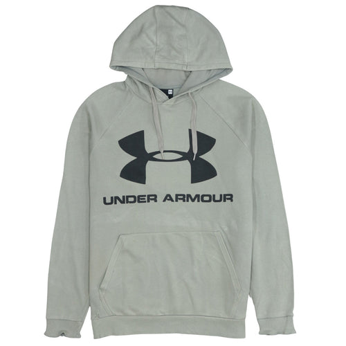 Under Armour Men's Grey Hoodie Pullover Medium Sports Logo Sweatshirt