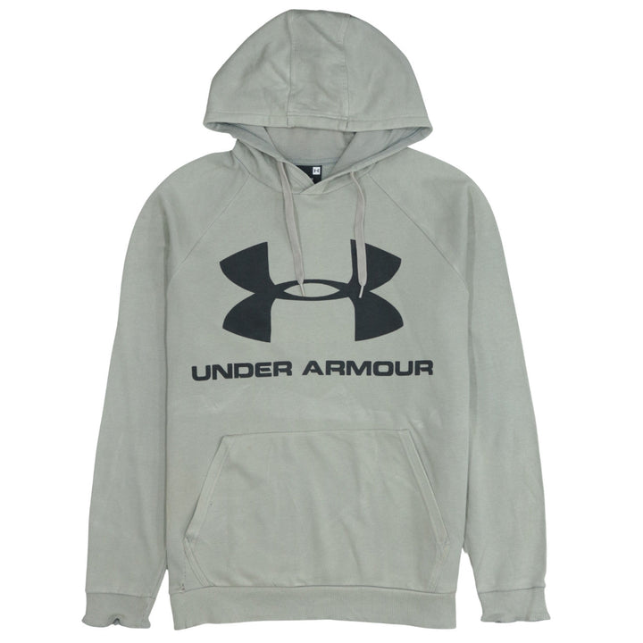 Under Armour Men's Grey Hoodie Pullover Medium Sports Logo Sweatshirt