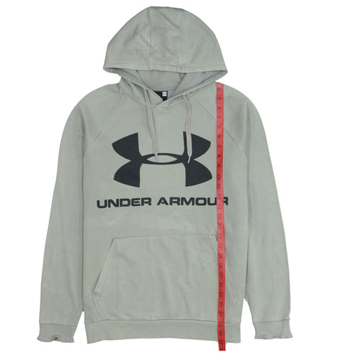 Under Armour Men's Grey Hoodie Pullover Medium Sports Logo Sweatshirt
