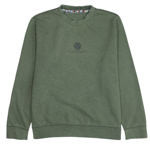 Napapijri Men's Green 3XL Crew Neck Pullover Sweatshirt