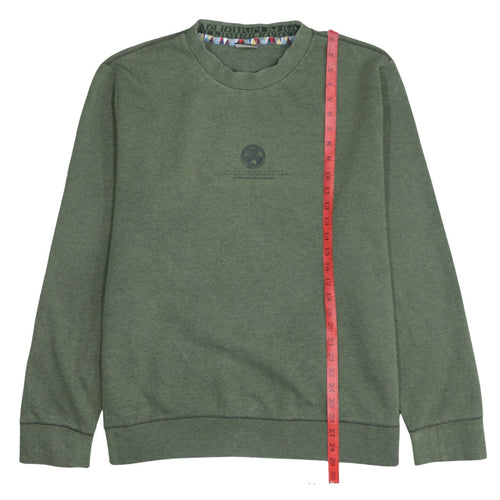 Napapijri Men's Green 3XL Crew Neck Pullover Sweatshirt