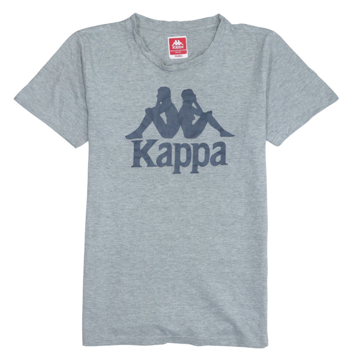 Kappa Men's Grey Small Crew Neck Cotton Sports T-Shirt