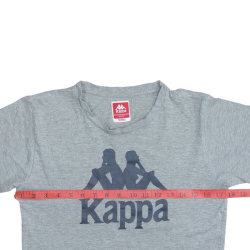 Kappa Men's Grey Small Crew Neck Cotton Sports T-Shirt