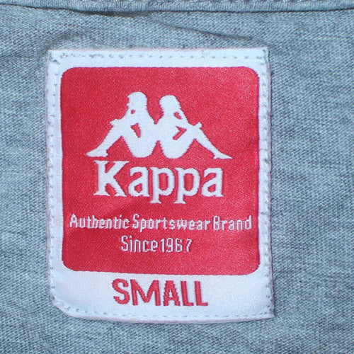 Kappa Men's Grey Small Crew Neck Cotton Sports T-Shirt