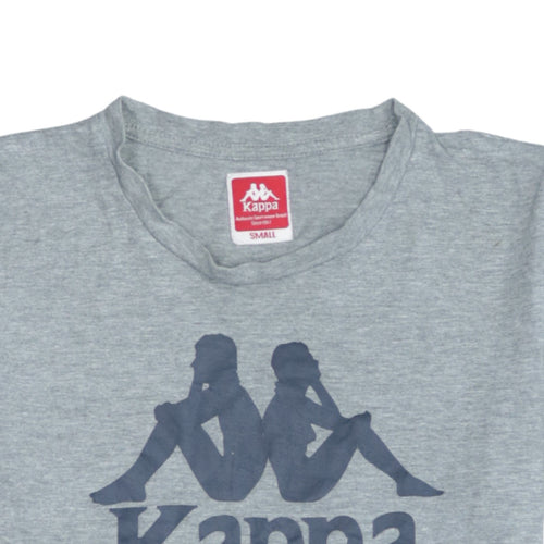 Kappa Men's Grey Small Crew Neck Cotton Sports T-Shirt