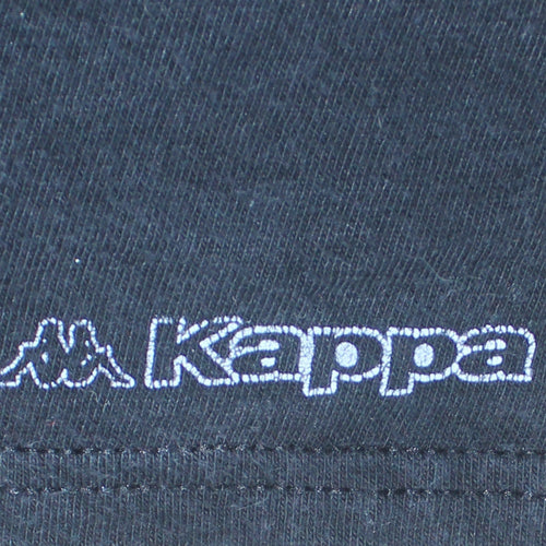 Kappa Men's Black 2XL Crew Neck Short Sleeve Cotton T-Shirt