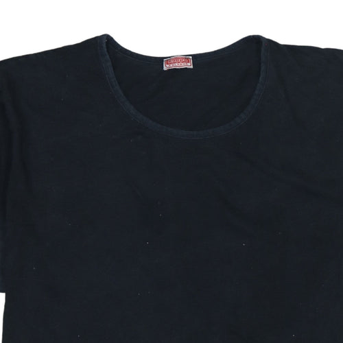 Kappa Men's Black 2XL Crew Neck Short Sleeve Cotton T-Shirt