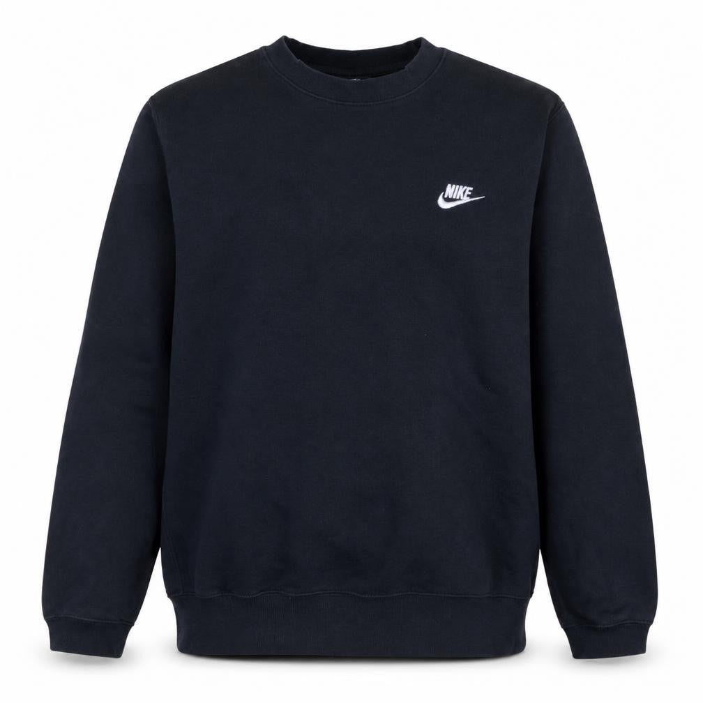 Front view of Nike Men's Black Fleece Pullover Sweatshirt Small