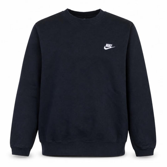 Front view of Nike Men's Black Fleece Pullover Sweatshirt Small