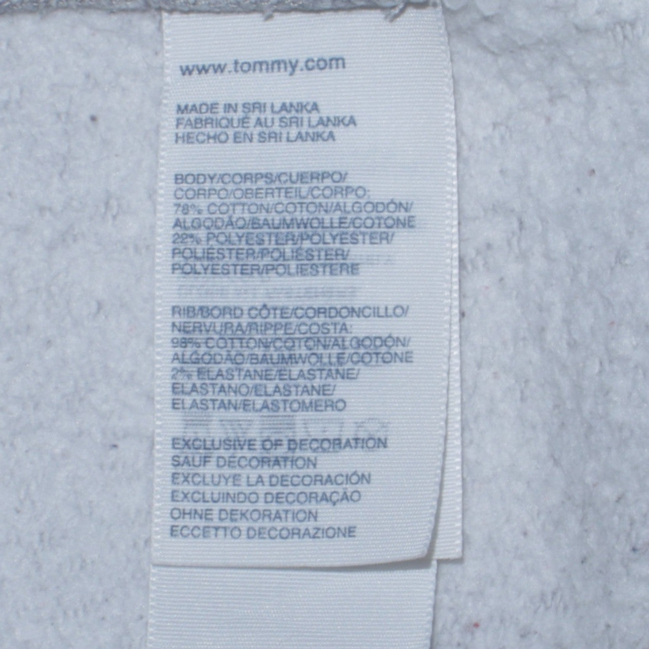 Tommy Hilfiger Men Grey Full Zip Logo Hoodie Size M