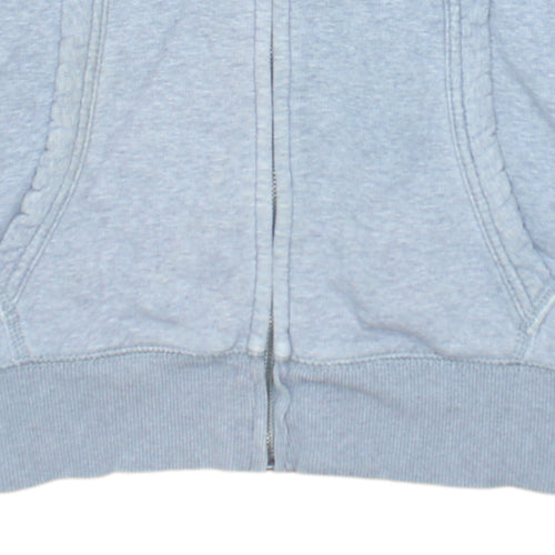 Tommy Hilfiger Men Grey Full Zip Logo Hoodie Size M