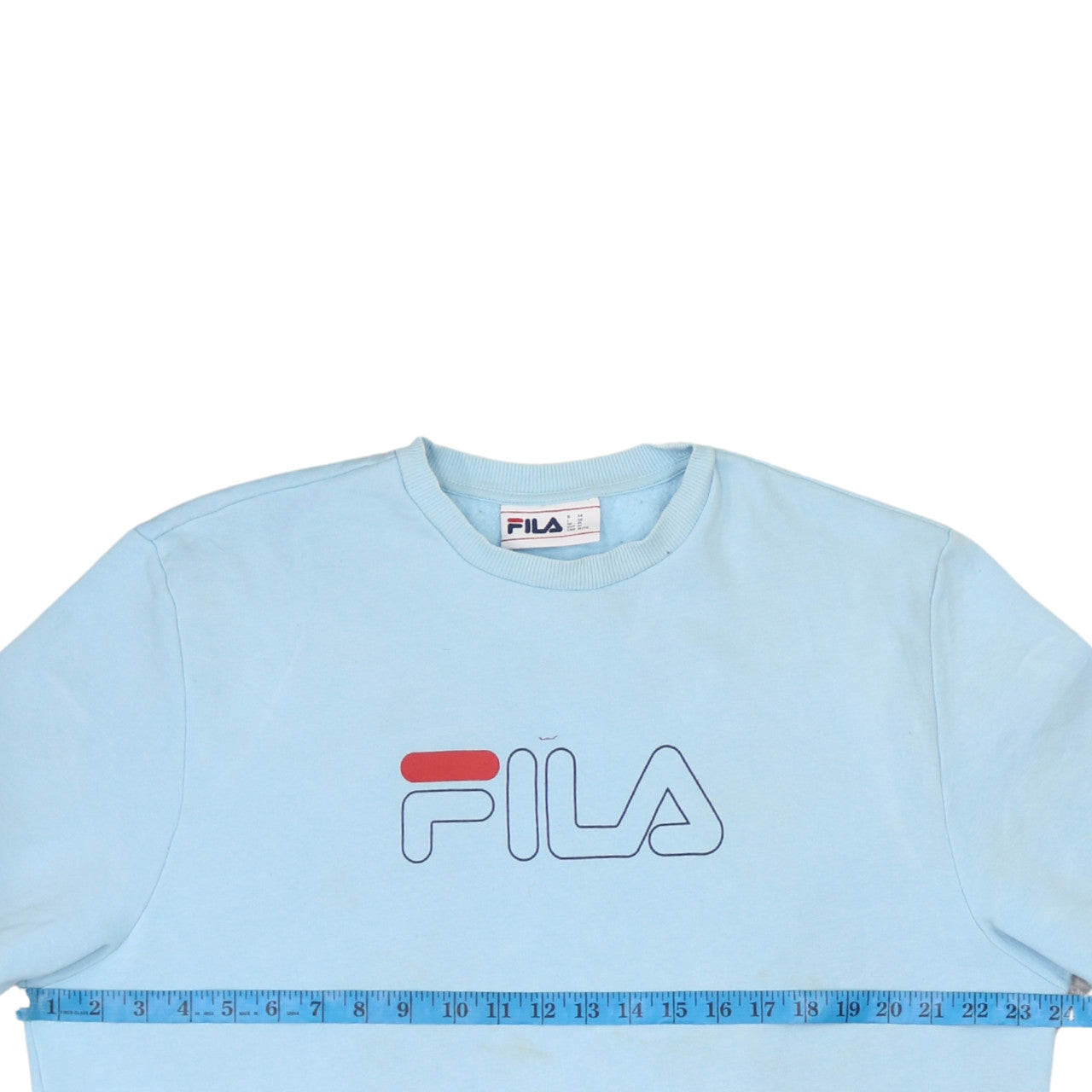 Fila Men's Blue XL Pullover Sweatshirt Crew Neck Logo Cotton Blend