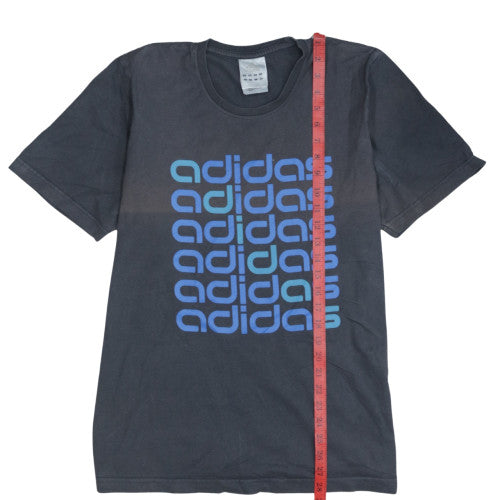 Adidas Men’s Black Graphic Logo T-Shirt Size M Crew Neck Short Sleeve