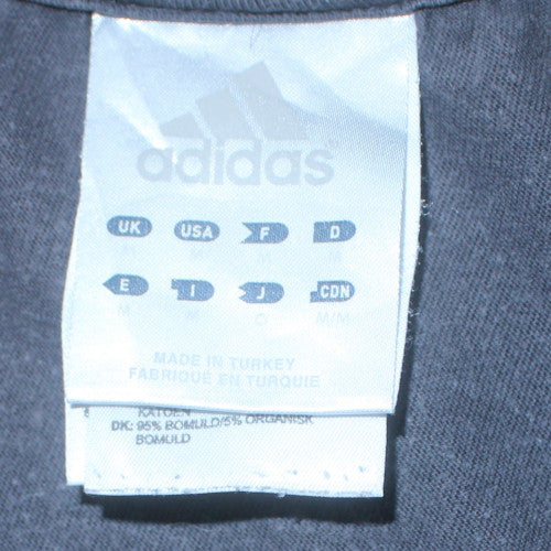 Adidas Men’s Black Graphic Logo T-Shirt Size M Crew Neck Short Sleeve